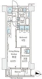 ロイヤルパークス赤羽サウス 2LDKの間取図画像