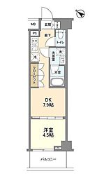 crealpremier明大前 1DKの間取図画像