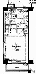 CYNTHIAFOUR-D代田橋 1Kの間取図画像