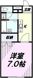 カーサ・ベルデ 1Kの間取図画像