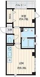 メゾンパルク 2階1LDKの間取り
