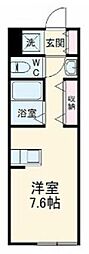サラビアンカ東習志野 ワンルームの間取図画像