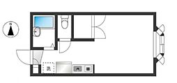フラットアウト3 ワンルームの間取図画像