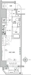 アイル秋葉原NORTH 1Kの間取図画像