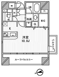 浅草橋レジデンス ワンルームの間取図画像