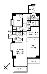 クレストヒルズ青葉台 1SLDKの間取図画像