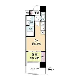 Osaka Metro堺筋線 天神橋筋六丁目駅 徒歩9分の賃貸マンション 11階1DKの間取り