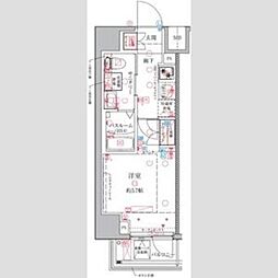 CREVISTA横浜関内 1Kの間取図画像