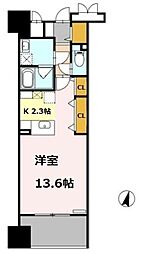 ロイヤルパークスシーサー南千住 1階ワンルームの間取り