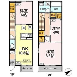 セレスティア江北 3LDKの間取図画像