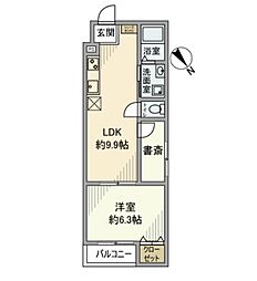 第一アパート 1LDKの間取図画像