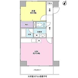 プロスペクト入谷 1LDKの間取図画像