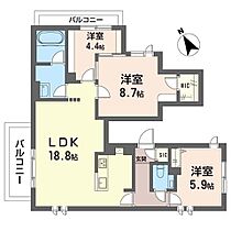 カーサ　オダ 00301 ｜ 東京都杉並区松庵３丁目31-11（賃貸マンション3LDK・3階・80.62㎡） その2