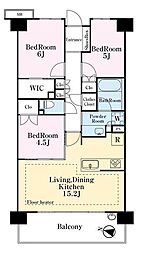 リーフィアレジデンス狛江和泉本町 8階3LDKの間取り