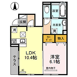 Ms一番館 1LDKの間取図画像