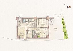 moderato ogikubo 1階2LDKの間取り