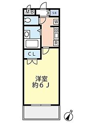 グランヴァン西馬込 3階1Kの間取り