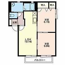 ヴェルドミール愛 0201 ｜ 静岡県浜松市中央区雄踏２丁目6-15（賃貸アパート2LDK・2階・50.04㎡） その2