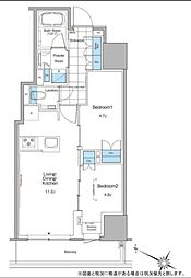 ルフォンプログレ北新宿 2LDKの間取図画像