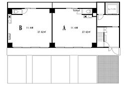 コバハイツ石神井II 1階ワンルームの間取り