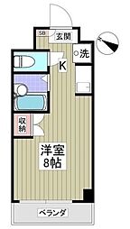 メゾン・ド・ディマンシェ 4階ワンルームの間取り
