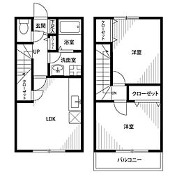 アムール金谷 2LDKの間取図画像