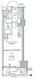 パークアクシス品川天王洲アイル 1DKの間取図画像