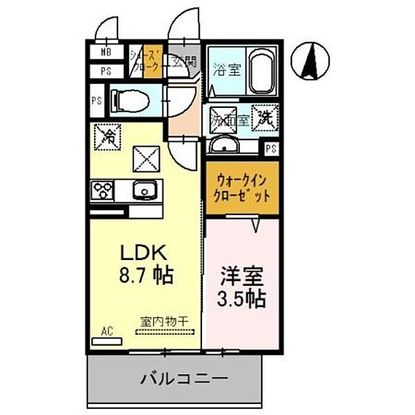 サンライズ湊II ｜和歌山県和歌山市湊(賃貸アパート1LDK・2階・33.30㎡)の写真 その2