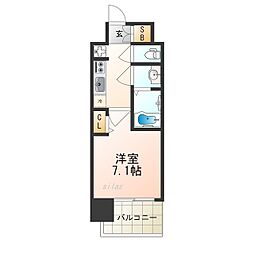 プレサンス　OSAKA　姫里エンファシス 9階1Kの間取り