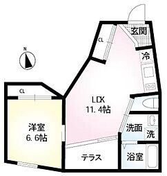 kotoriku 1LDKの間取図画像