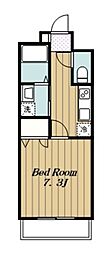 スカーレット 1Kの間取図画像