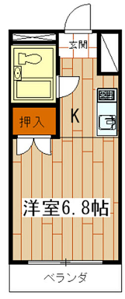 東京都八王子市緑町(賃貸マンション1K・2階・19.80㎡)の写真 その2