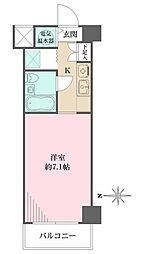 コスモフォーラム三鷹 ワンルームの間取図画像