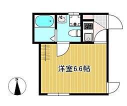 Casa del sole 3階1Kの間取り