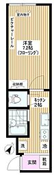 パークコート桜川 1Kの間取図画像