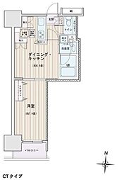 エスティメゾン錦糸町2 1DKの間取図画像