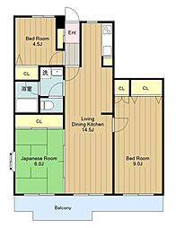 サングリーン11 3階3LDKの間取り