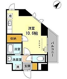 HillFlatOsaki ワンルームの間取図画像