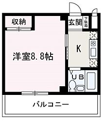 ステイエム朝霞 1Kの間取図画像