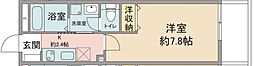 エルメゾンYOU 1階1Kの間取り
