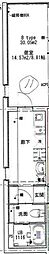フュージョン板橋本町 5階1Kの間取り