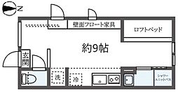 ｃｅｎｔ4ｃｅ 3階ワンルームの間取り