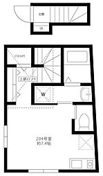 リステラス新宿 ワンルームの間取図画像