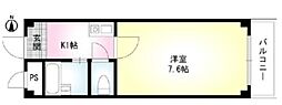フローリッシュ南葛西 1Kの間取図画像