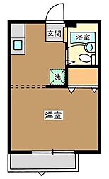 ハイツアシザワ 2階1Kの間取り