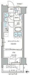 パークアクシス品川天王洲アイル 1DKの間取図画像