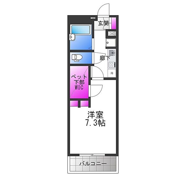 レオパレスゴールドファイブ ｜大阪府松原市北新町２丁目(賃貸マンション1K・3階・20.81㎡)の写真 その2