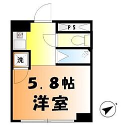 コーポ南荻窪 ワンルームの間取図画像