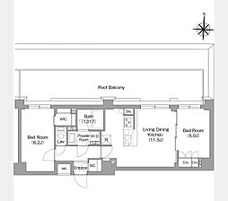 BPRレジデンス大島 5階2LDKの間取り