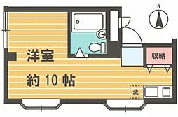 コーボルト五反野 2階ワンルームの間取り